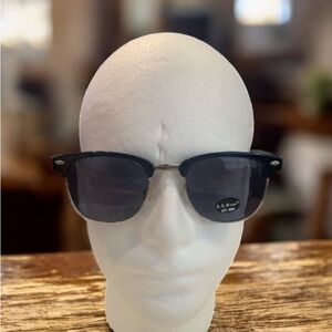 AJ Morgan Retro Horned Rim Black Sunglasses